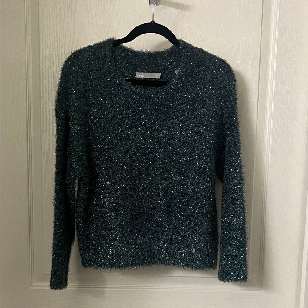 Vince Shimmering Dark Green Sweater